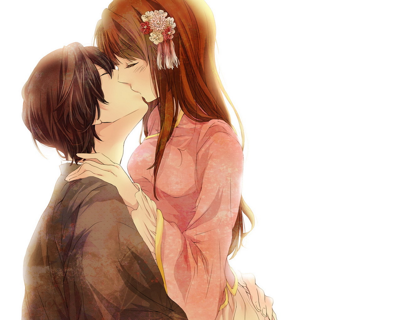 Ảnh Anime hôn dễ thương ngọt ngào