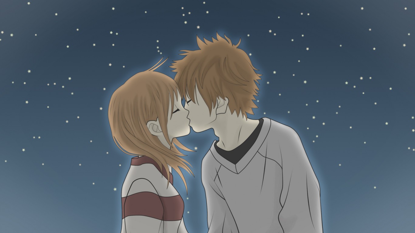 Ảnh Anime hôn nhau bất ngờ cực đẹp