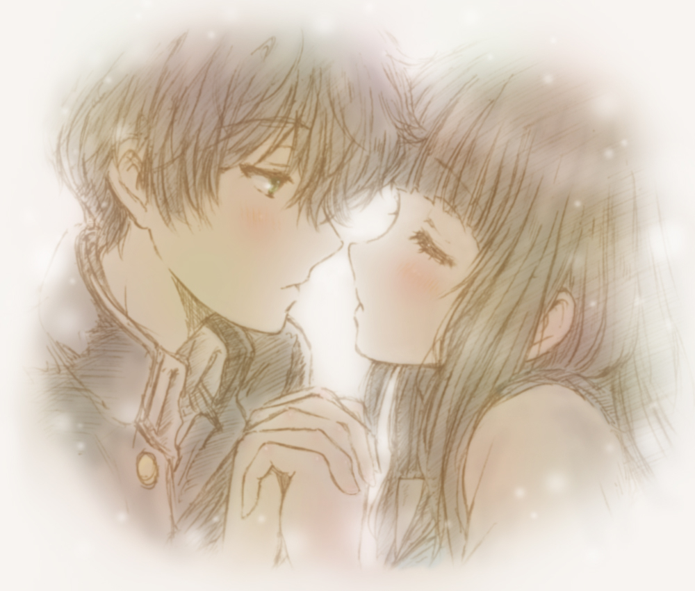 Ảnh Anime hôn nhau lãng mạn