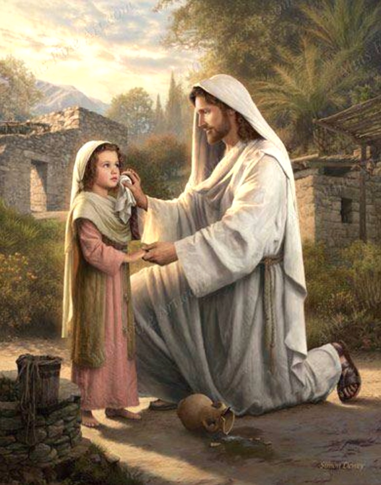 Ảnh chúa Giêsu giúp đỡ trẻ em