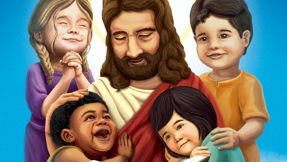 Hình ảnh 3D chúa Giêsu và trẻ em