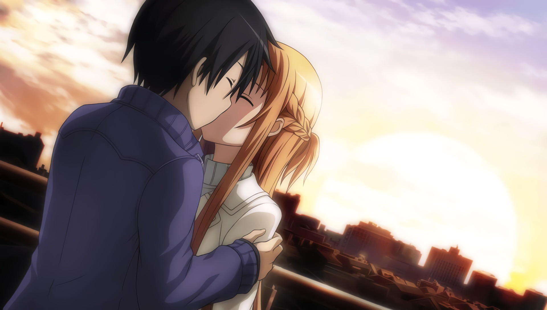 Hình ảnh Anime hôn nhau ngọt ngào tình cảm