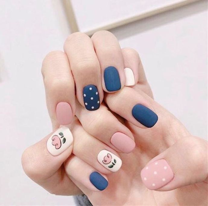 Mẫu nail cute kiểu Hàn Quốc