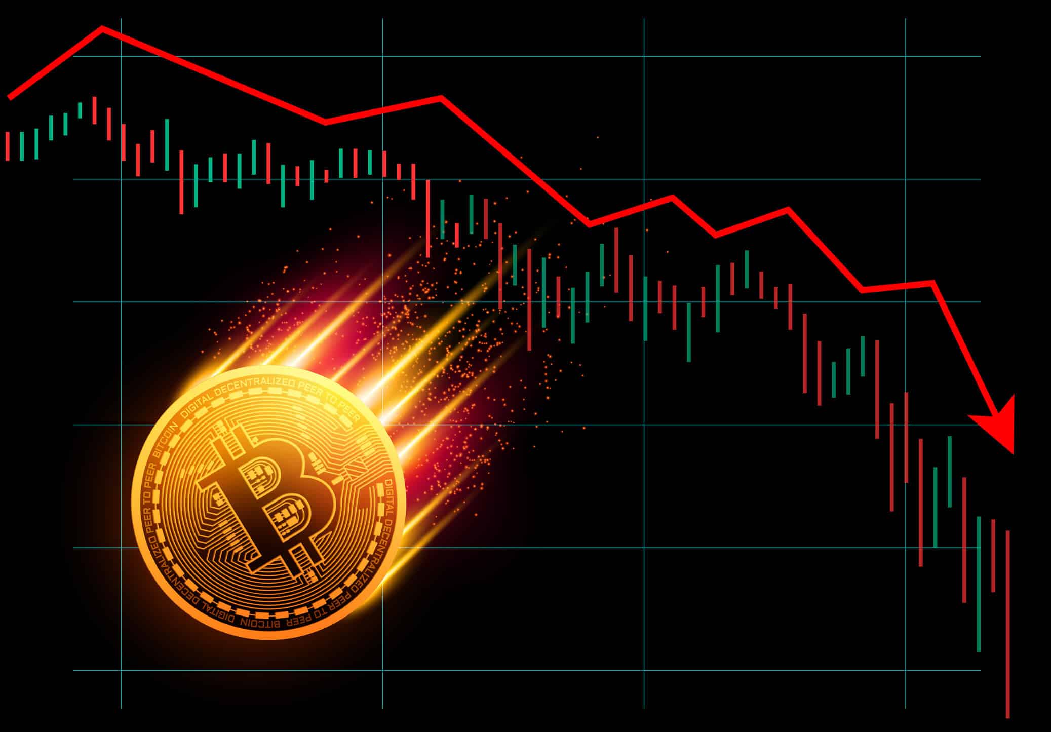 Background bitcoin tụt dốc