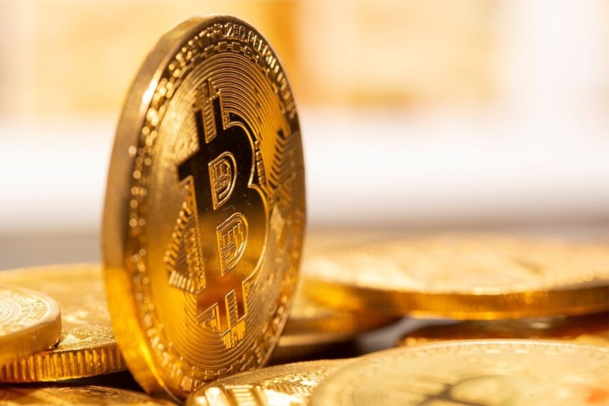 Background đồng tiền ảo Bitcoin cực đẹp