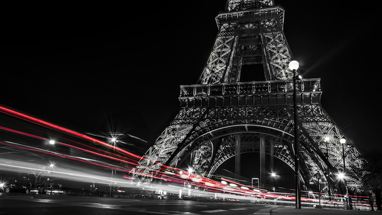 Background phơi sáng tháp Eiffel