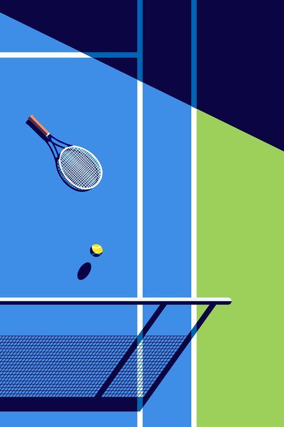 Background thiết kế Poster bóng Tennis