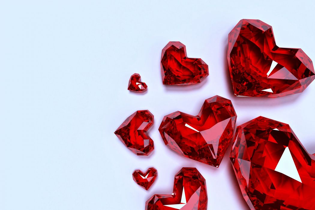 Background trái tim kim cương