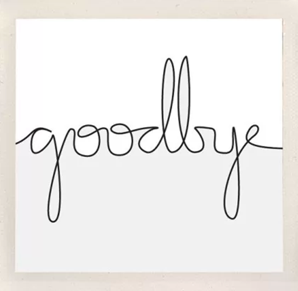 Hình ảnh chữ Goodbye nghệ thuật
