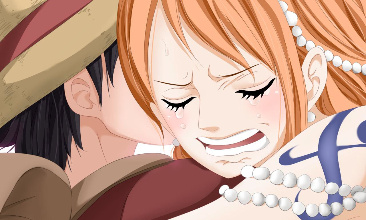 Hình hình họa Nami và Luffy