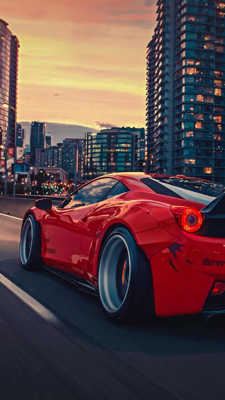 Hình nền xe Ferrari màu đỏ HD