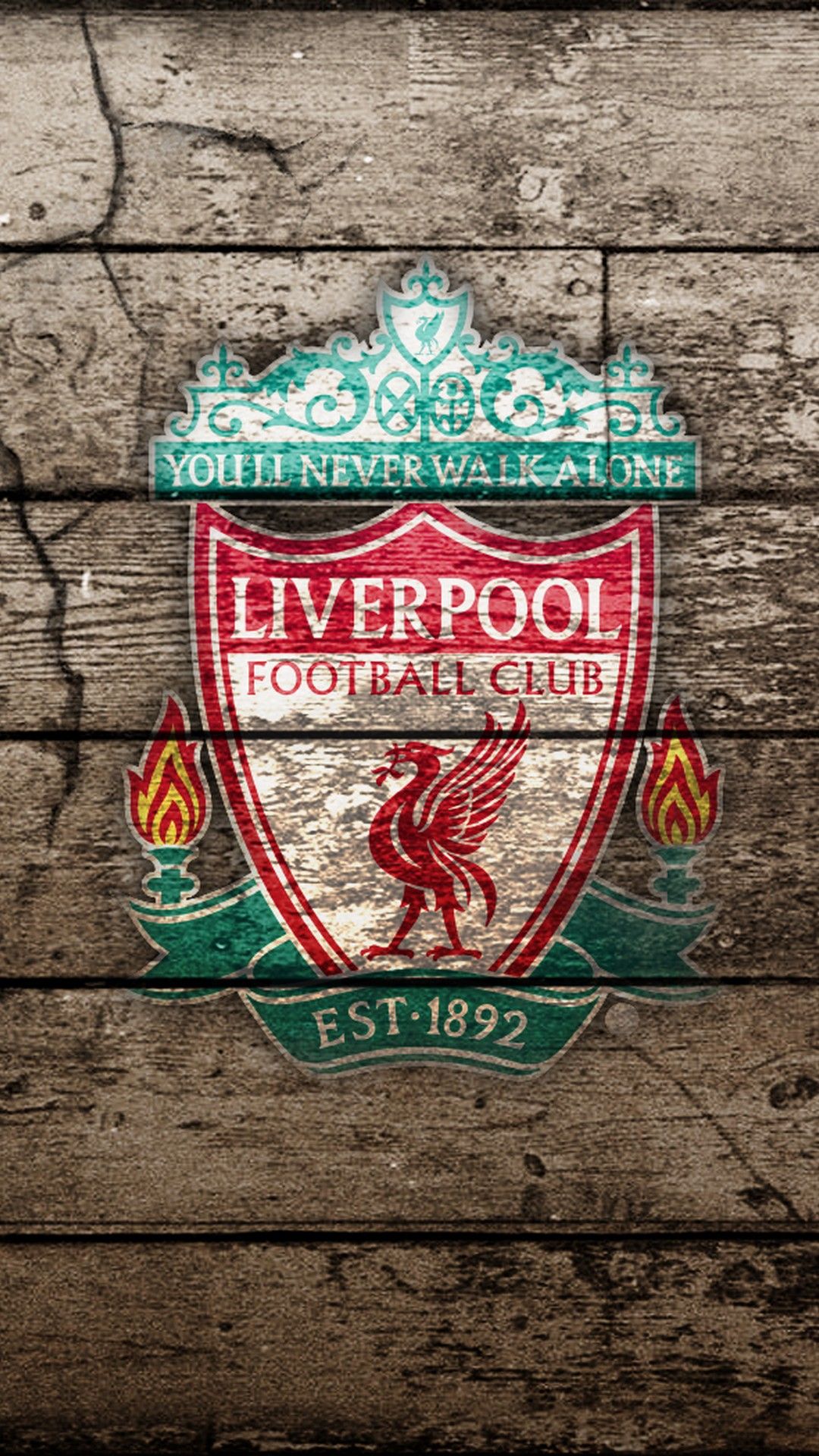Ảnh nền logo Liverpool trên tường