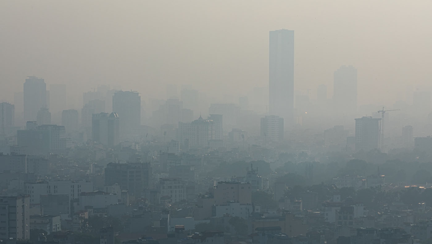 Hình ô nhiễm môi trường không khí nặng nề
