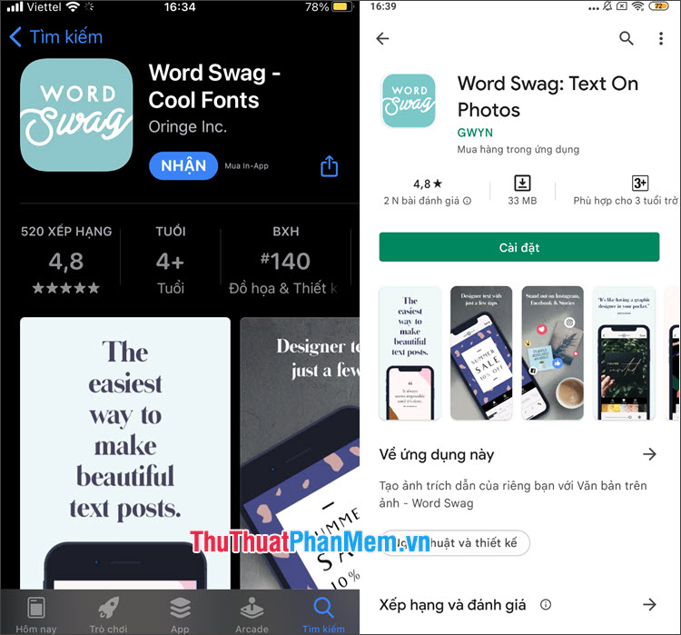 Top 10 App font chữ đẹp, viết chữ, ghép chữ vào ảnh đẹp nhất 2022