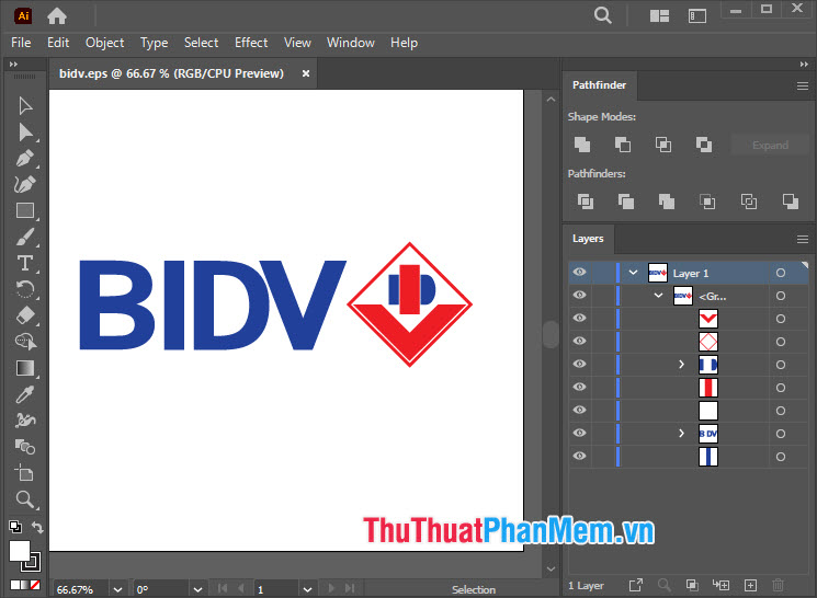 Logo ngân hàng BIDV dành cho AI (Adobe Illustrator)
