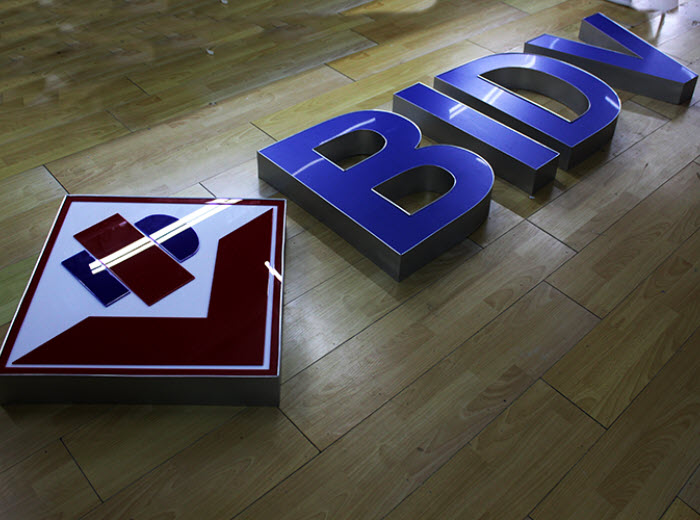 Logo ngân hàng BIDV mica