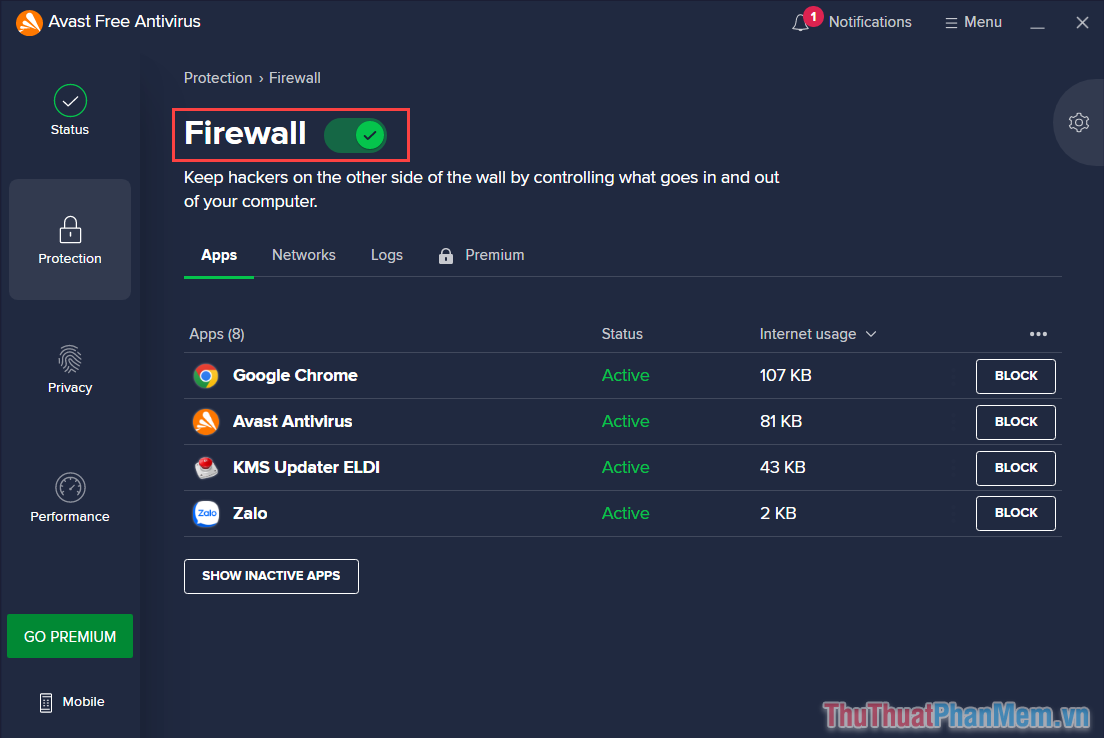 Hãy tắt tính năng Firewall