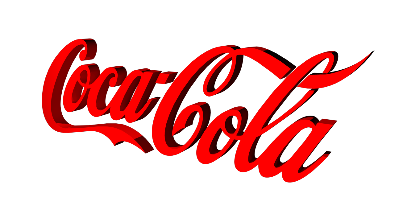 Logo Coca Cola 3D đẹp