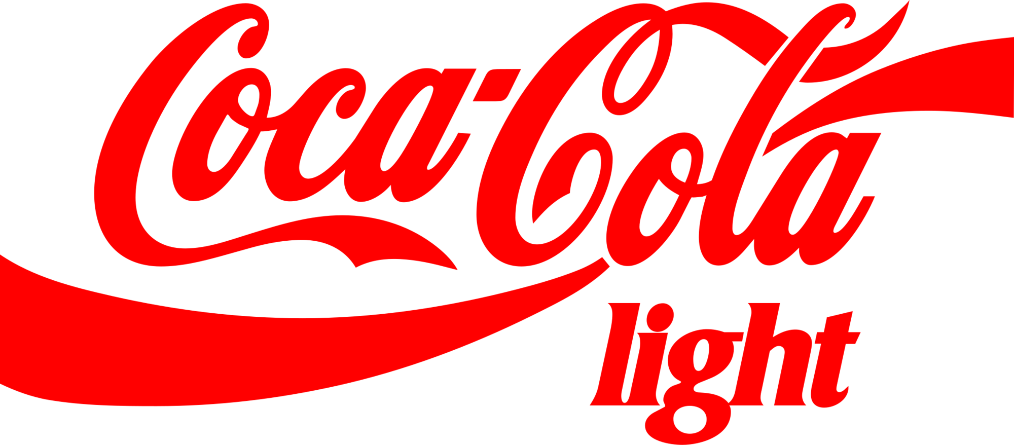 Logo Coca Cola light màu đỏ