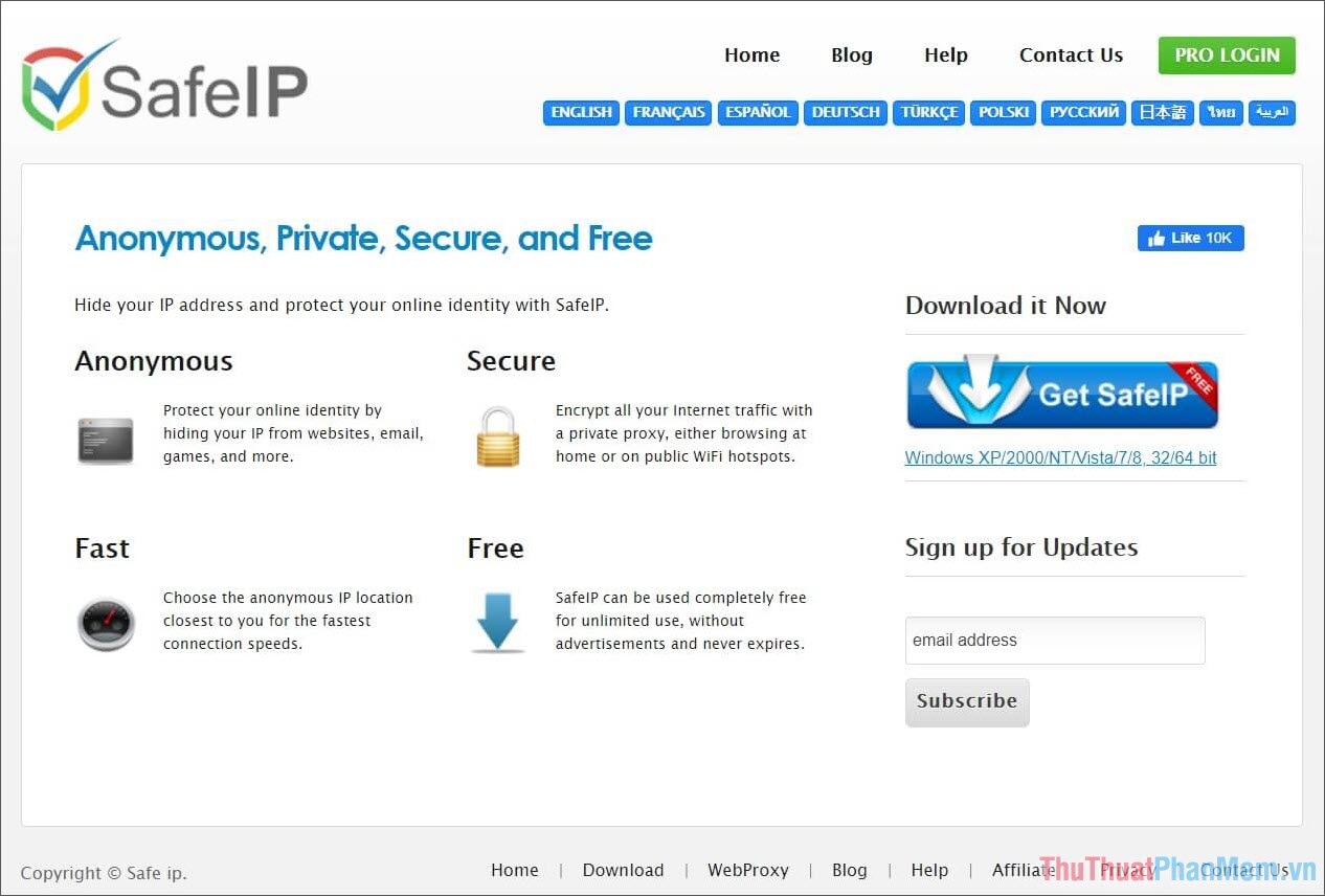 Phần mềm bảo mật IP SafeIP