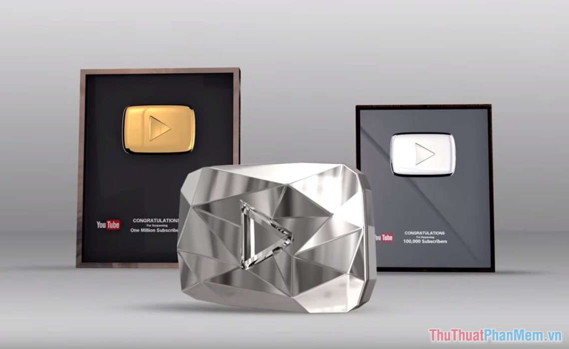 Phần thưởng nút Play của Youtube được ghi nhận dựa vào số lượng Subscribe (sub) của kênh