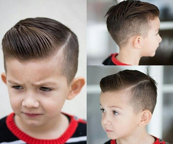 Kiểu tóc vuốt ngược cho bé trai 4 tuổi