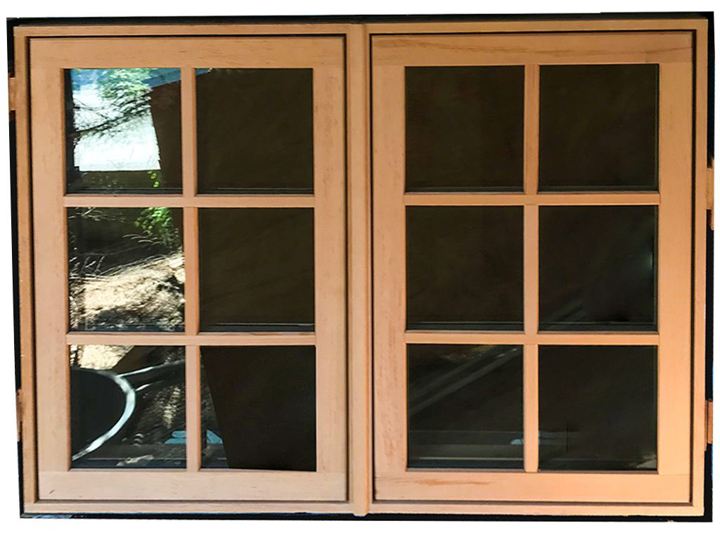 Mẫu cửa sổ kính khung gỗ