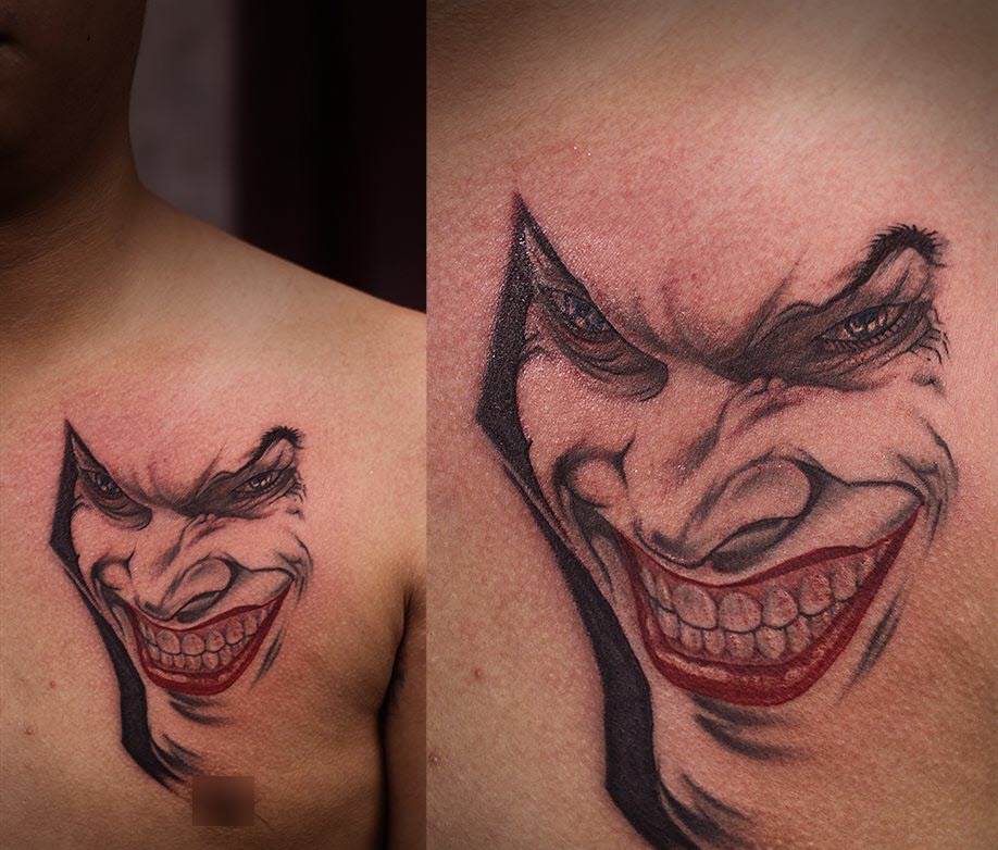 Mẫu hình xăm mặt cười Joker