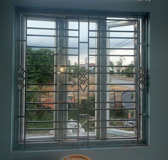 Mẫu song cửa sổ inox trong nhà