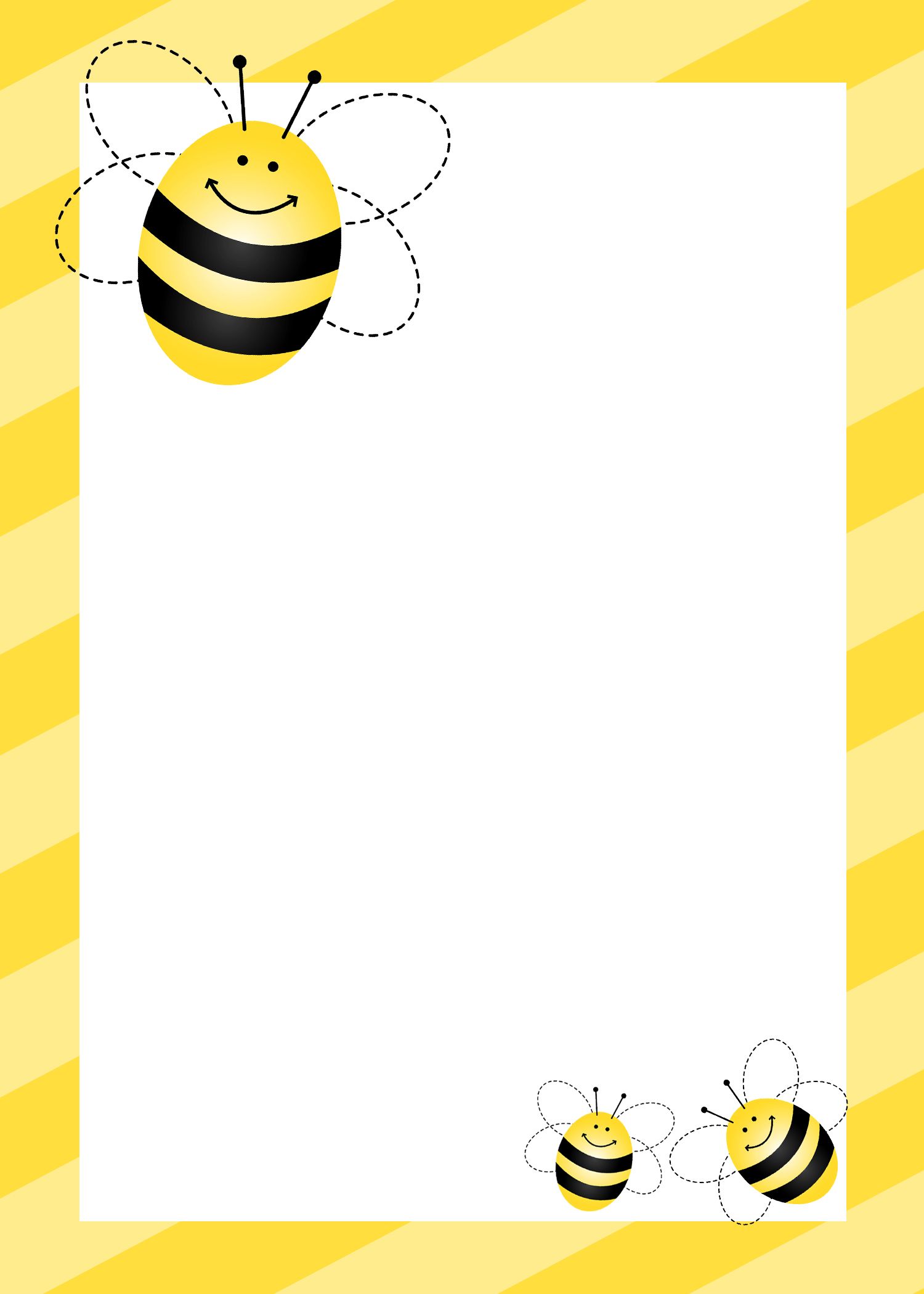 Mẫu trang trí giấy A4 con ong