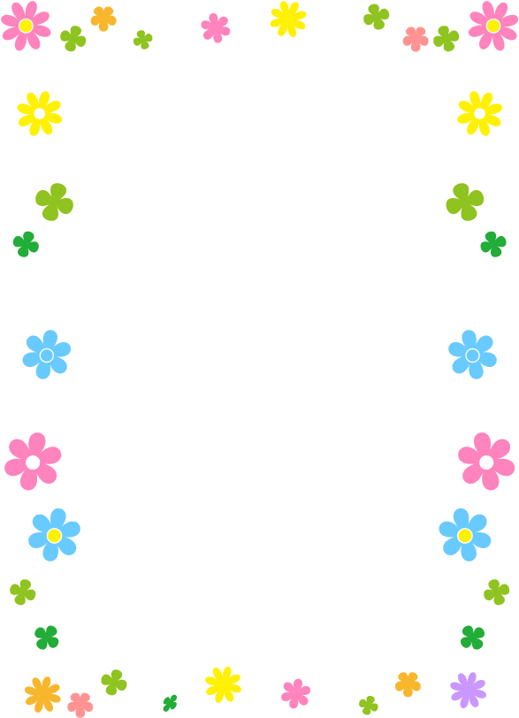 Mẫu trang trí giấy A4 viền hoa