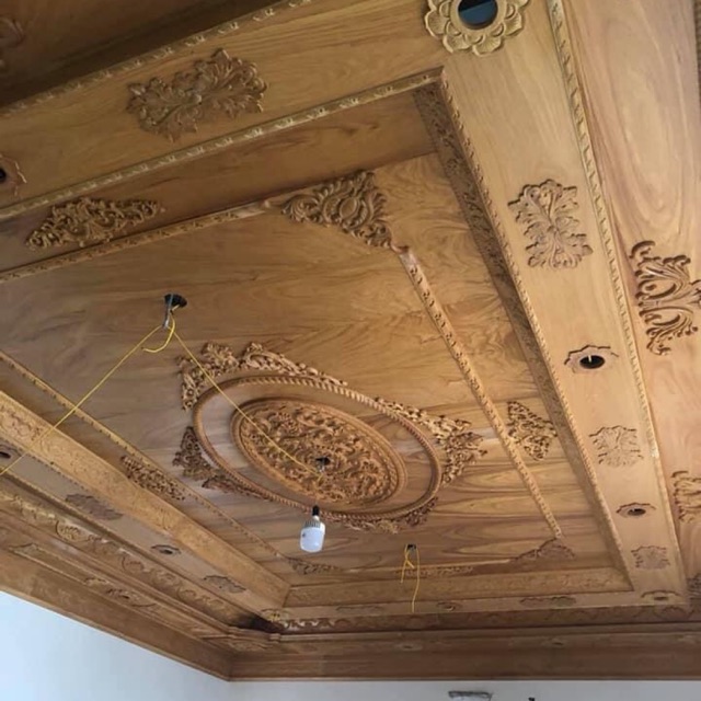 Mẫu trần nhà gỗ tự nhiên đẹp