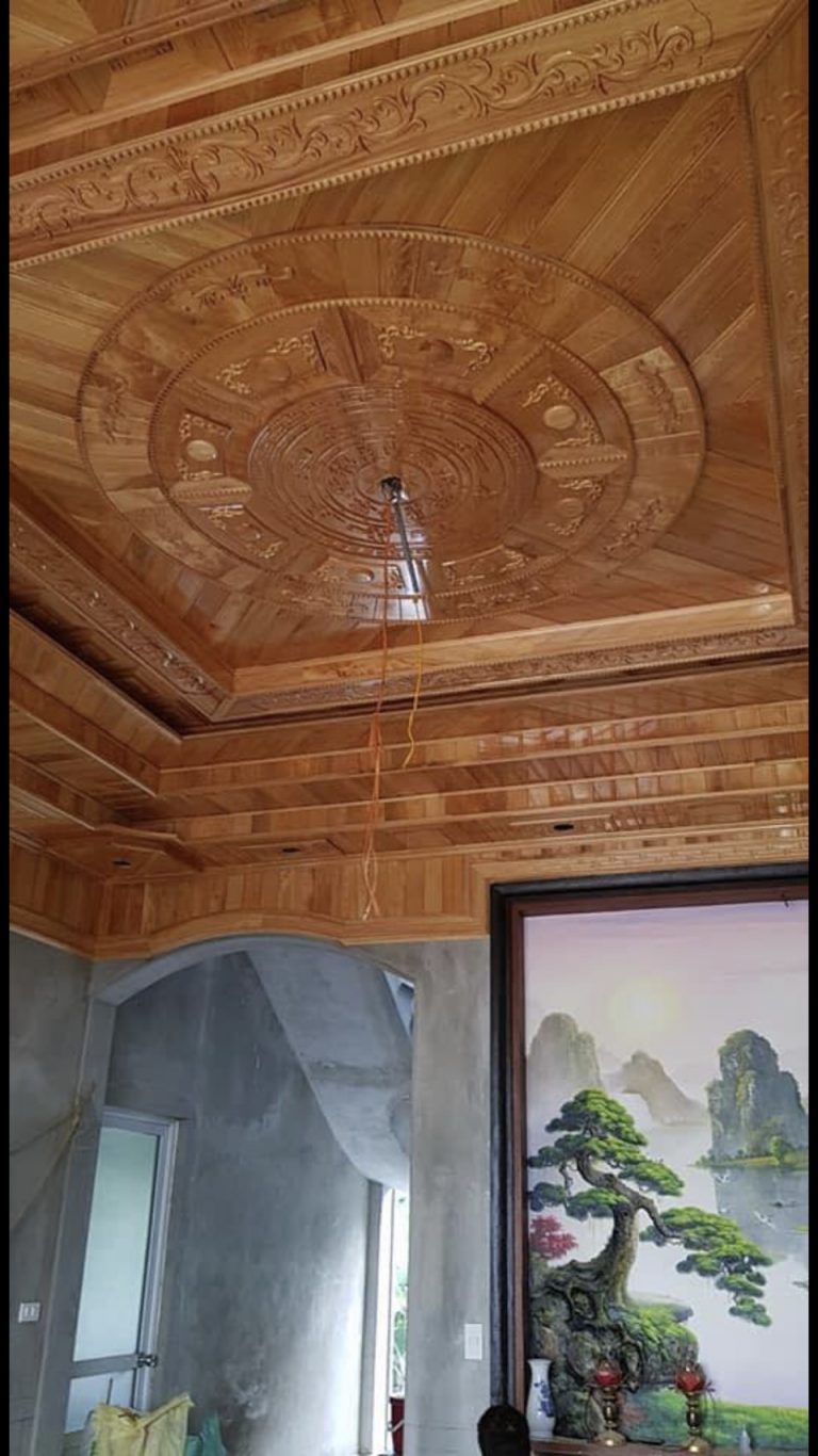 Phào trần nhà gỗ tự nhiên