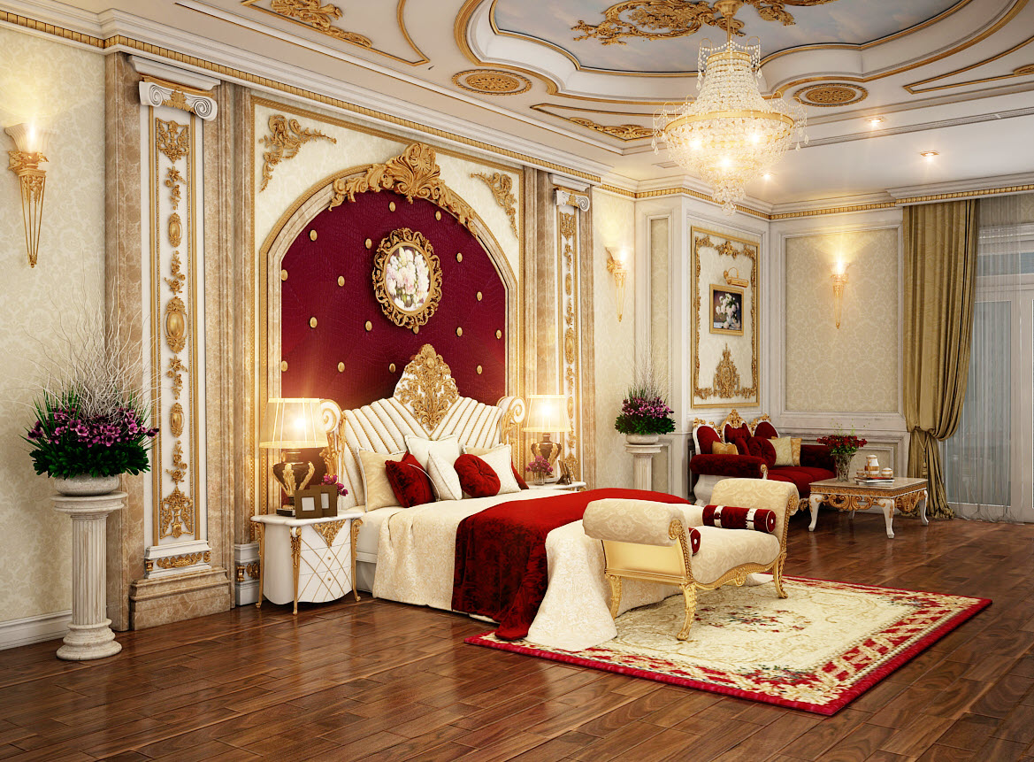 Phòng ngủ tân cổ điển phong cách hoàng gia