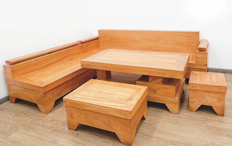 Bộ bàn ghế gỗ xoan đào cho phòng khách