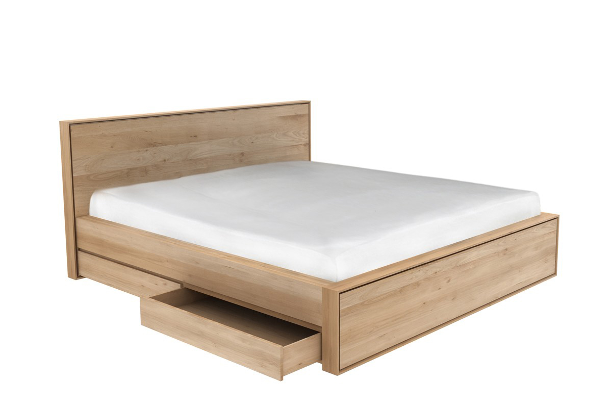Giường ngủ gỗ thông có ngăn kéo