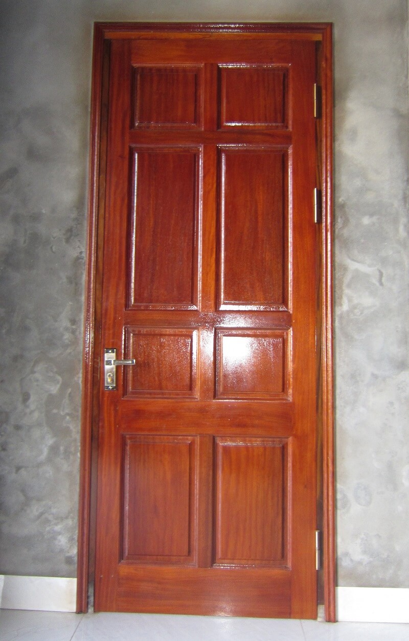 Mẫu cửa gỗ thông phòng ngủ