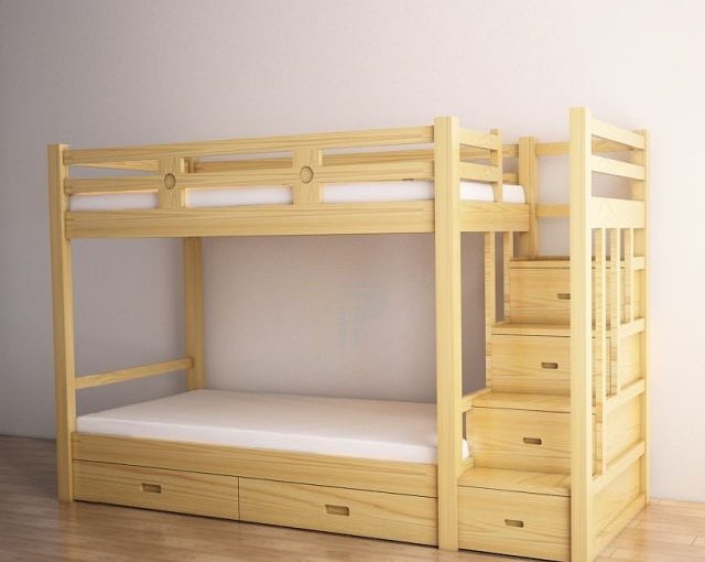 Giường tầng đôi đơn giản cho trẻ em
