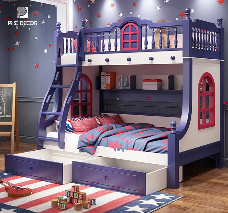 Mẫu giường hai tầng cho trẻ em