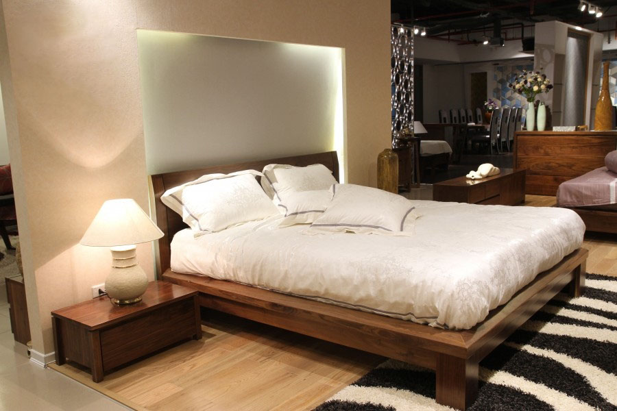 Mẫu phòng ngủ làm từ gỗ óc chó