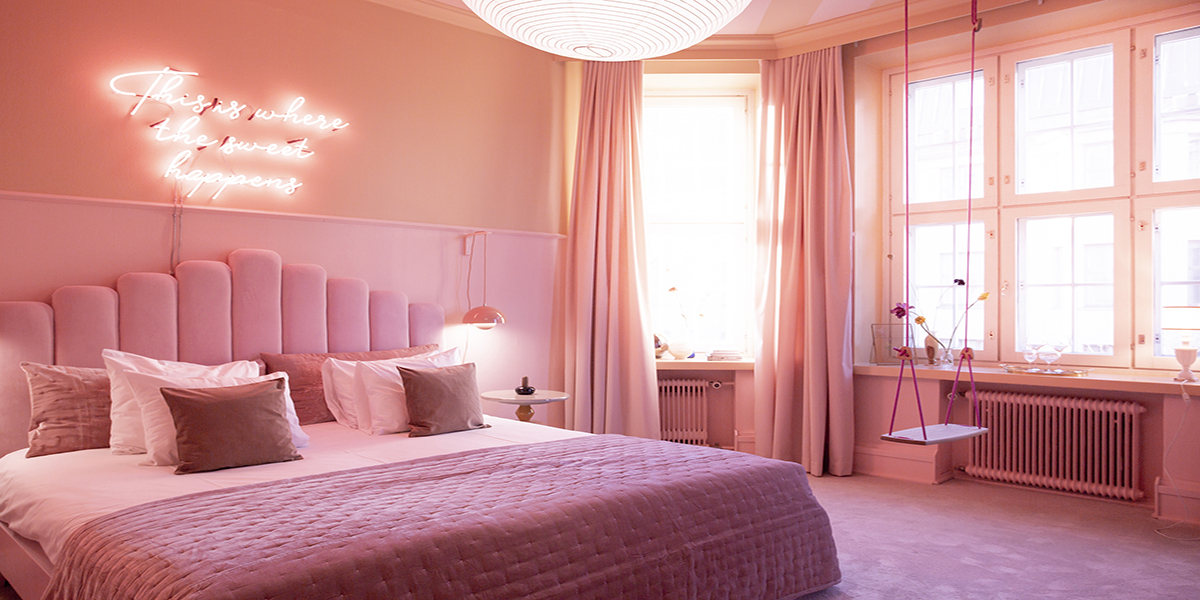 Mẫu phòng ngủ màu hồng