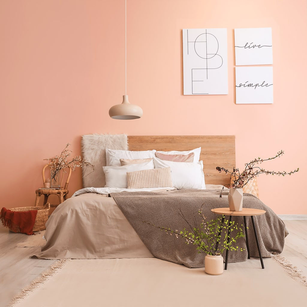 Mẫu phòng ngủ màu phấn hồng đẹp