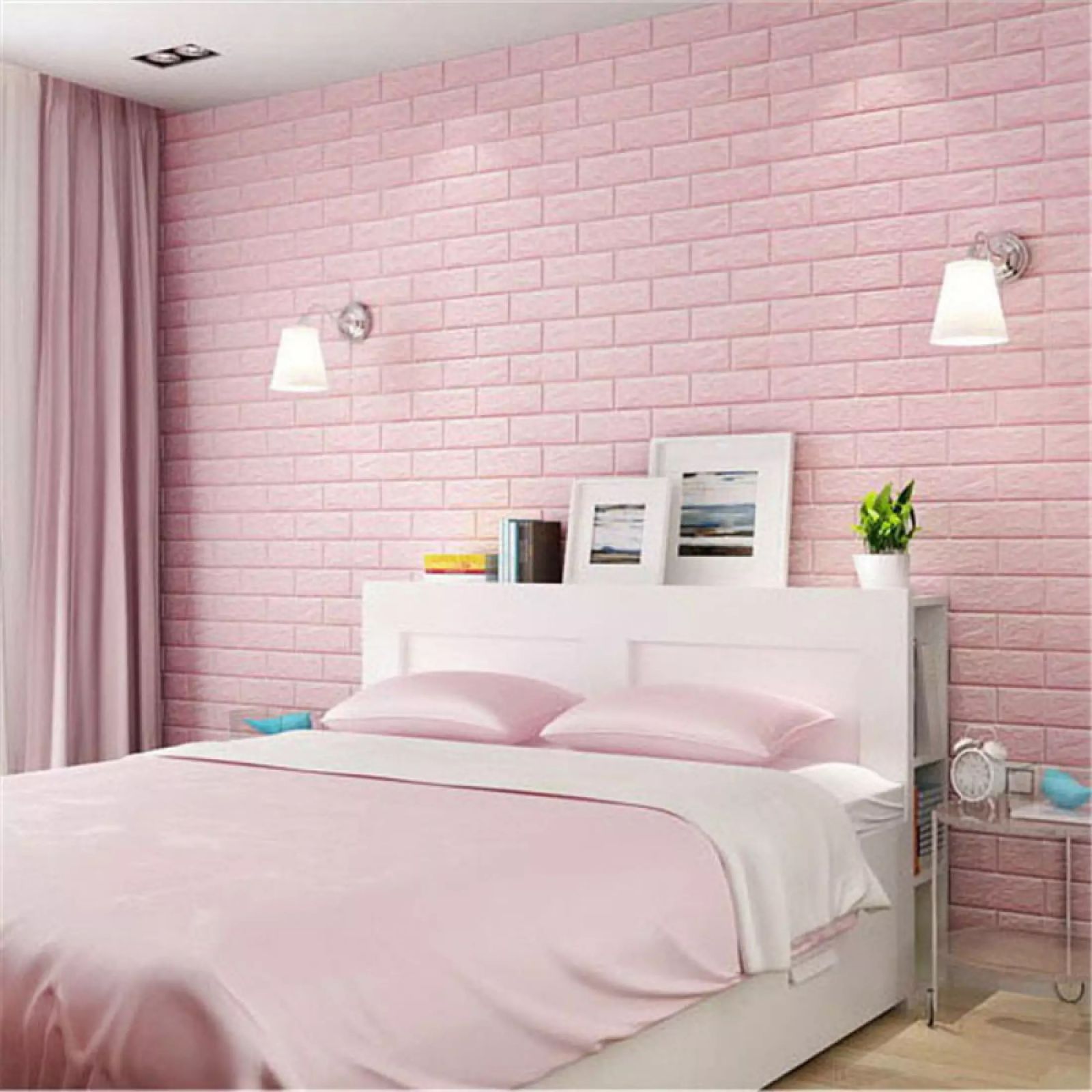 Mẫu trang trí phòng ngủ màu hồng đơn giản