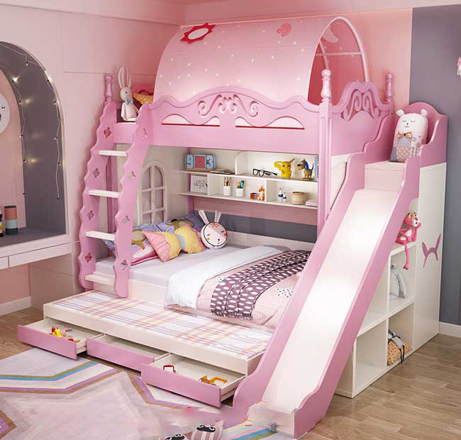 Mẫu giường 2 tầng công chúa cute