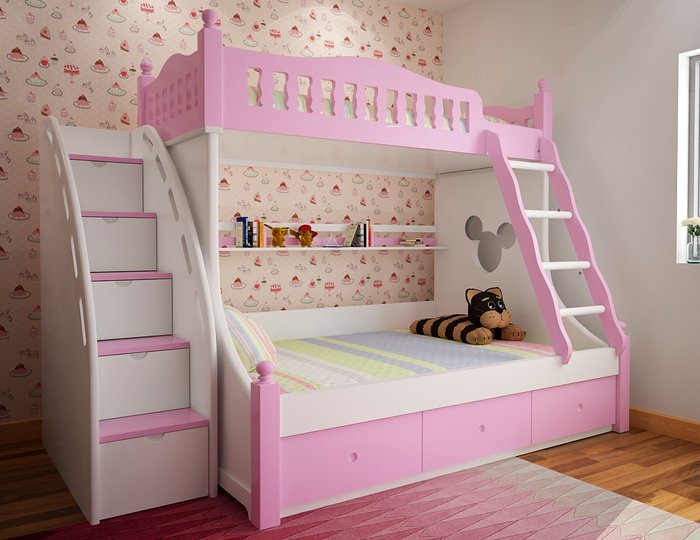 Mẫu giường 2 tầng công chúa đáng yêu
