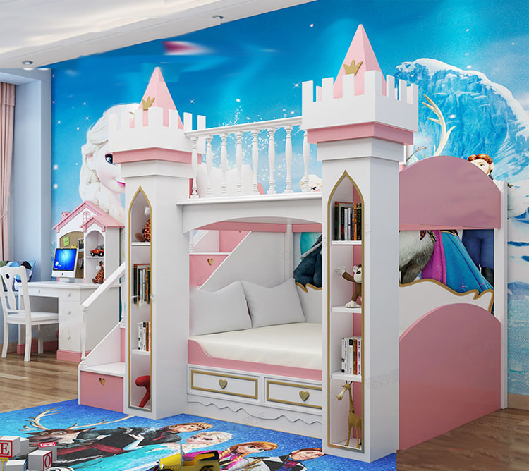 Mẫu giường tầng lâu đài công chúa Elsa