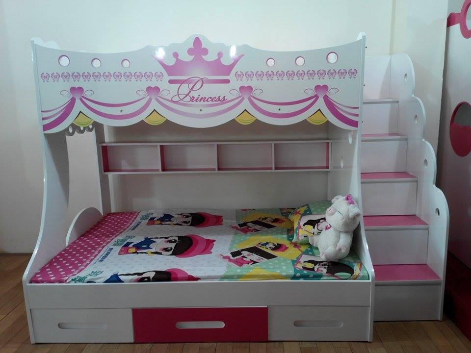 Mẫu giường tầng lâu đài công chúa nhỏ