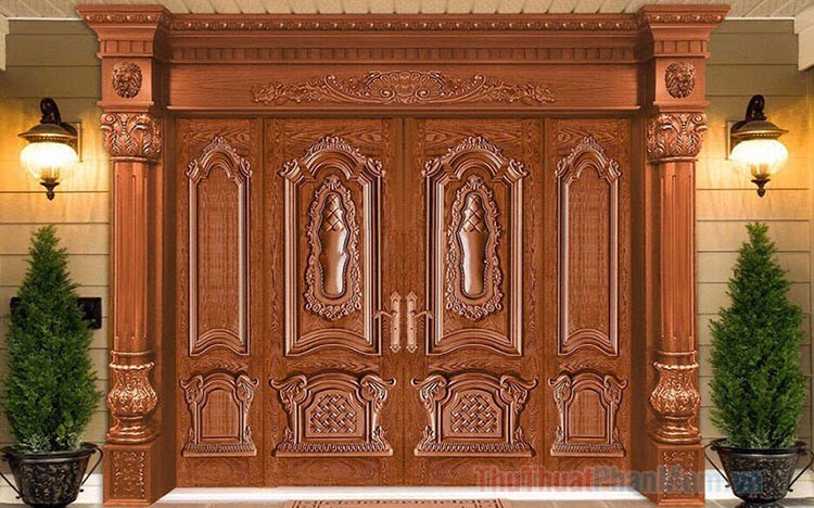 Những mẫu cửa gỗ 4 cánh tân cổ điển đẹp nhất