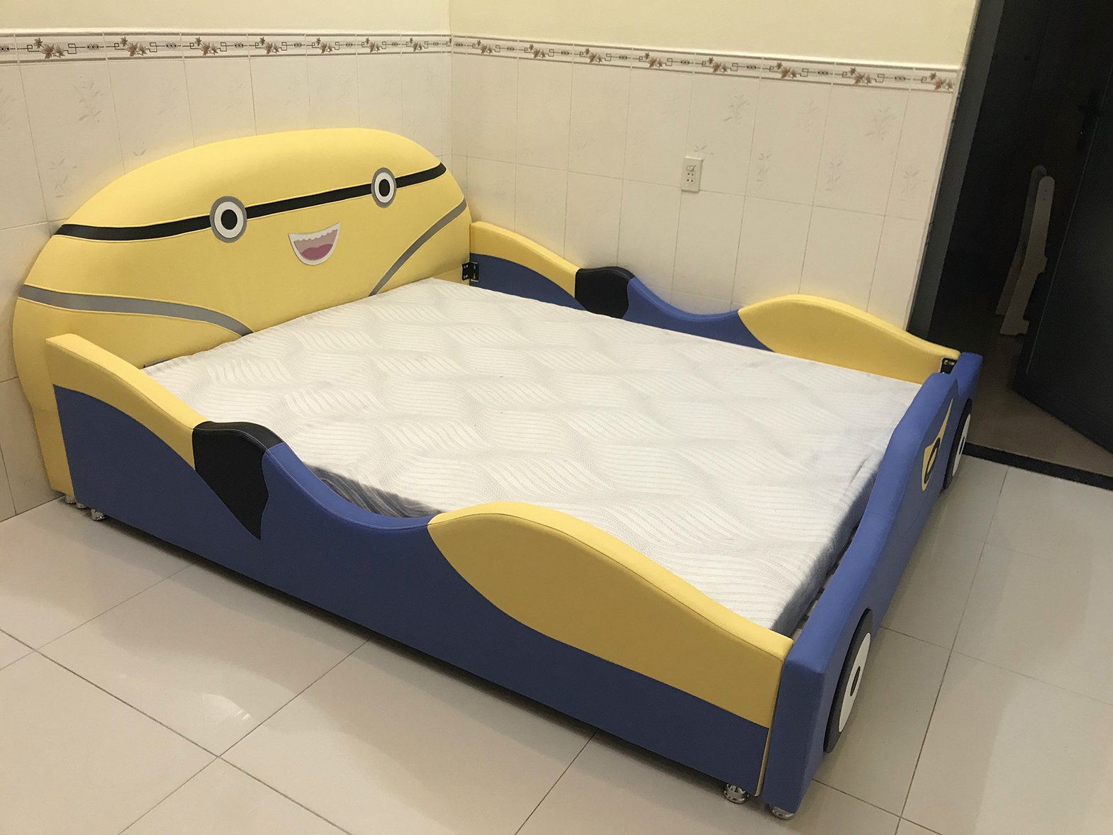 Mẫu giường bọc đệm cho trẻ