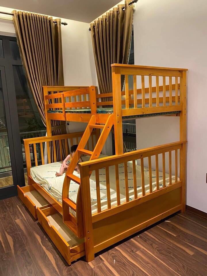 Mẫu giường tầng gỗ cao cấp đẹp